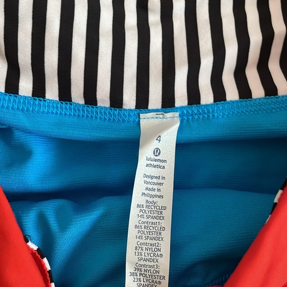 Lululemon Speed Short Run Liner Women 4 Blue Orange Cheeto Squiggle New NWT - Picture 3 of 8